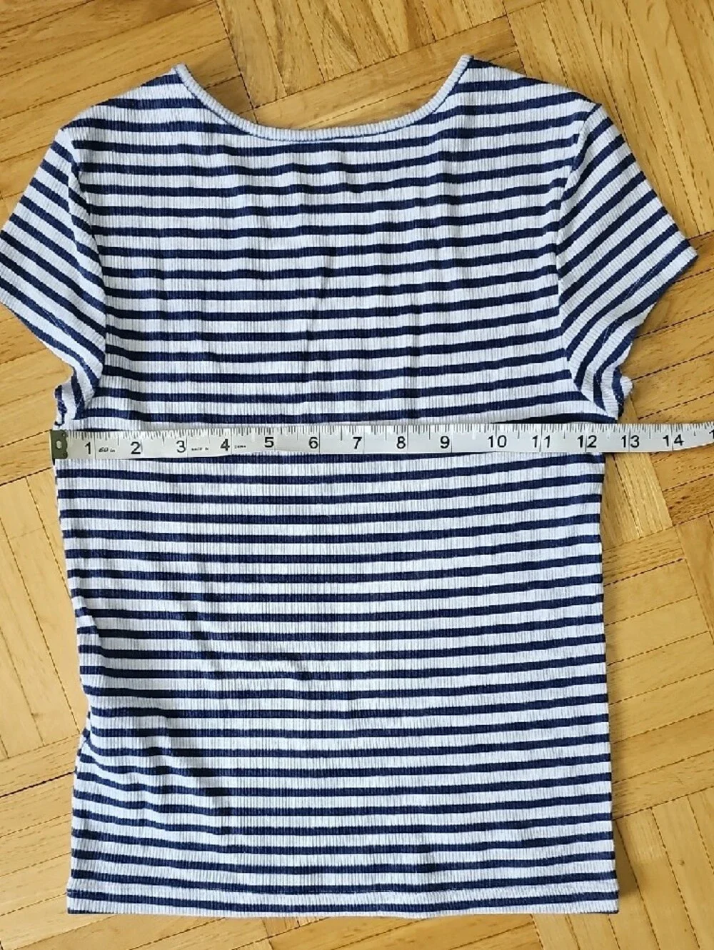 American Eagle Outfitters Pink Rib Tee & Navy Striped Tee - 2 Pack, Size XS - Picture 8 of 8